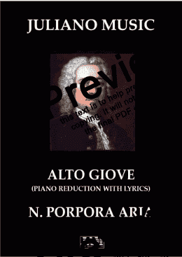 page one of ALTO GIOVE (PIANO REDUCTION WITH LYRICS) - N. PORPORA