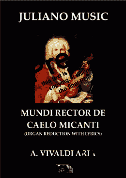 page one of MUNDI RECTOR DE CAELO MICANTI (ORGAN REDUCTION WITH ) - A. VIVALDI