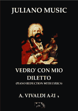 page one of VEDRO' CON MIO DILETTO (PIANO REDUCTION WITH LYRICS) - A. VIVALDI