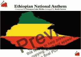 page one of Ethiopian National Anthem for String Orchestra (MFAO World National Anthem Series)