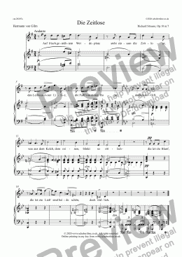 page one of Die Zeitlose, Op.10 no.7