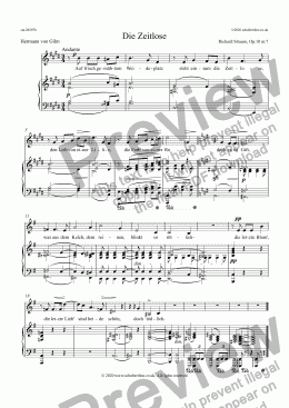 page one of Die Zeitlose, Op.10 no.7