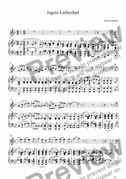 page one of Jagers Liebeslied for Horn and Piano