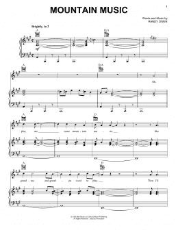 page one of Mountain Music (Piano, Vocal & Guitar Chords (Right-Hand Melody))