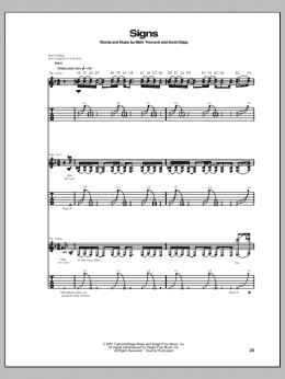 page one of Signs (Guitar Tab)