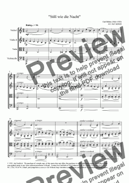 page one of Still wie die Nacht (String Quartet)