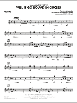 page one of Will It Go Round in Circles? - Trumpet 1 (Jazz Ensemble)
