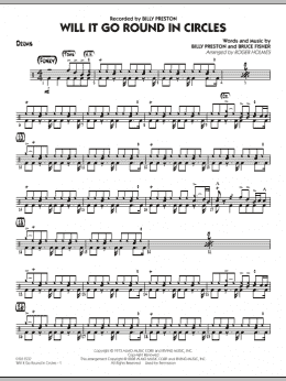 page one of Will It Go Round in Circles? - Drums (Jazz Ensemble)