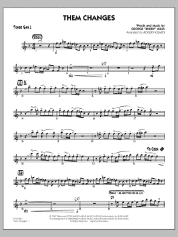 page one of Them Changes - Tenor Sax 1 (Jazz Ensemble)