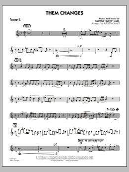 page one of Them Changes - Trumpet 2 (Jazz Ensemble)