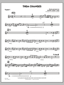page one of Them Changes - Trumpet 3 (Jazz Ensemble)