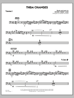 page one of Them Changes - Trombone 2 (Jazz Ensemble)