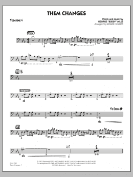 page one of Them Changes - Trombone 4 (Jazz Ensemble)