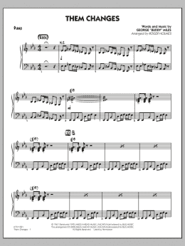 page one of Them Changes - Piano (Jazz Ensemble)