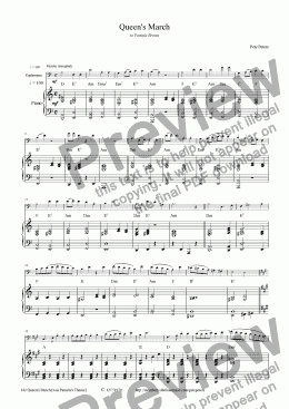 page one of Queen's March [Euphonium version]