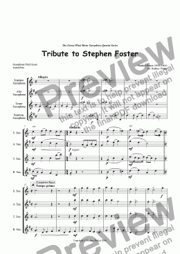 page one of Tribute to Stephen Foster