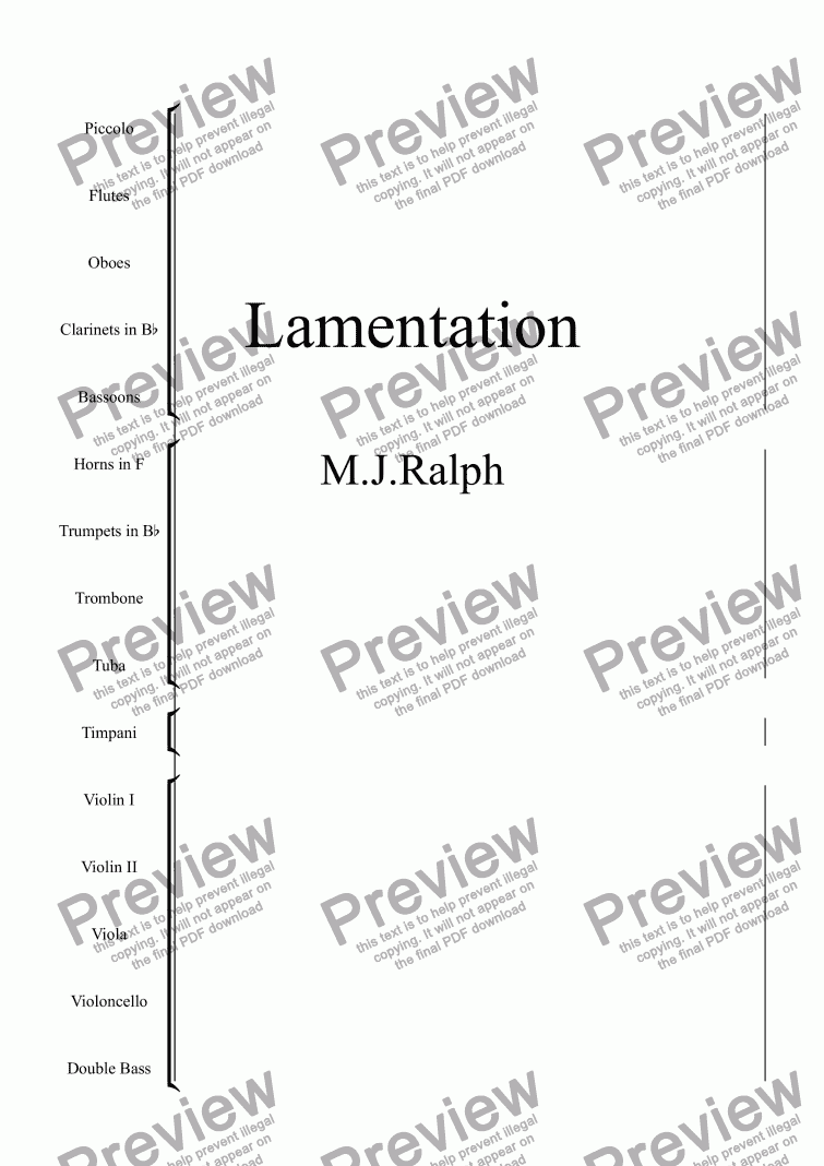 page one of Lamentation