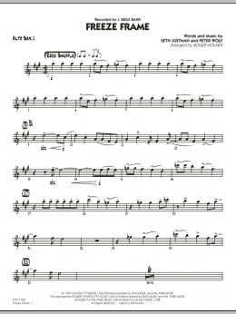 page one of Freeze Frame - Alto Sax 1 (Jazz Ensemble)
