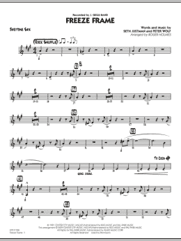 page one of Freeze Frame - Baritone Sax (Jazz Ensemble)