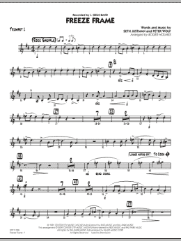 page one of Freeze Frame - Trumpet 1 (Jazz Ensemble)