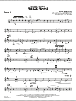 page one of Freeze Frame - Trumpet 4 (Jazz Ensemble)