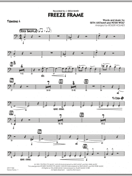 page one of Freeze Frame - Trombone 4 (Jazz Ensemble)