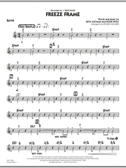 page one of Freeze Frame - Guitar (Jazz Ensemble)