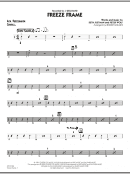 page one of Freeze Frame - Aux Percussion (Jazz Ensemble)