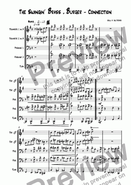 page one of THE SWINGIN`BRASS.BURGER CONNECTION