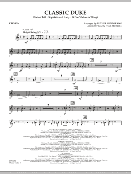 page one of Classic Duke - F Horn 4 (Concert Band)