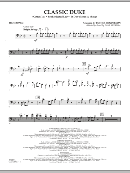 page one of Classic Duke - Trombone 2 (Concert Band)