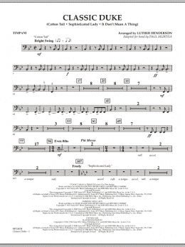 page one of Classic Duke - Timpani (Concert Band)