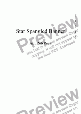 page one of The Star Spangled Banner