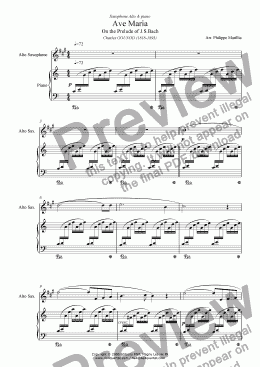 page one of Gounod - Ave Maria - Alto Sax & Piano