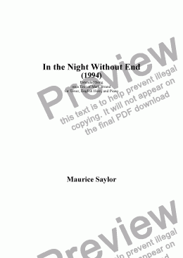 page one of In the Night Without End (1994)