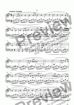page one of Sonatina for Luigi, II - Andante cantabile