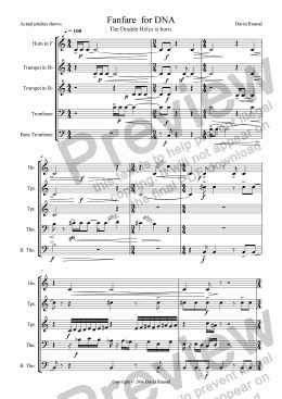 page one of Fanfare for DNA