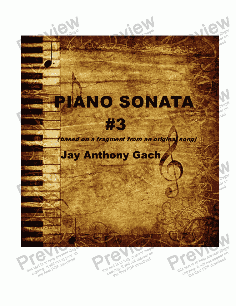 page one of Piano Sonata #3