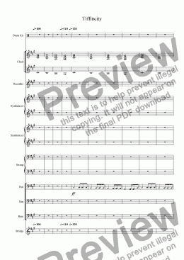 page one of Symphonie Fantastique Suite No. 3 "Tiffincity"