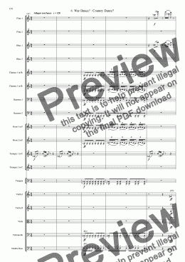 page one of Symphony No 29 6th movement