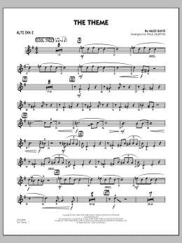 page one of The Theme - Alto Sax 2 (Jazz Ensemble)