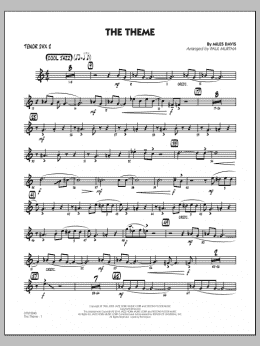 page one of The Theme - Tenor Sax 2 (Jazz Ensemble)