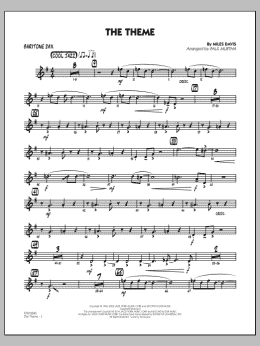 page one of The Theme - Baritone Sax (Jazz Ensemble)