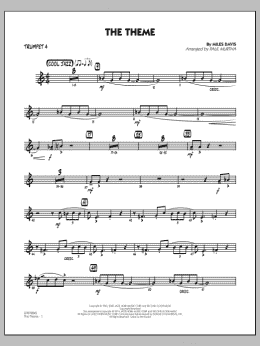 page one of The Theme - Trumpet 4 (Jazz Ensemble)