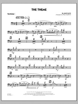 page one of The Theme - Trombone 1 (Jazz Ensemble)
