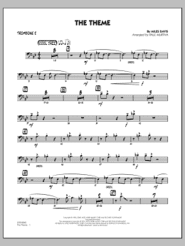 page one of The Theme - Trombone 2 (Jazz Ensemble)