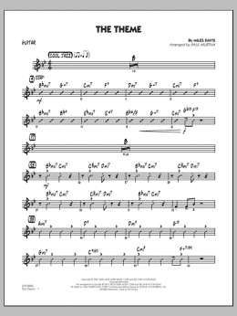 page one of The Theme - Guitar (Jazz Ensemble)