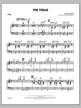page one of The Theme - Piano (Jazz Ensemble)