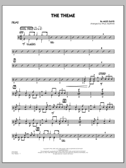 page one of The Theme - Drums (Jazz Ensemble)