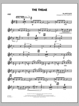 page one of The Theme - Vibes (Jazz Ensemble)